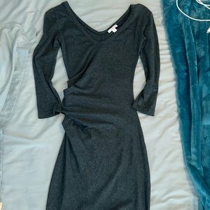 James Perse Ruched Bodycon Midi Dress Size 1